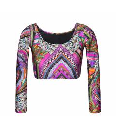 Cropped top manga longa Soutien Samarcanda Hello
