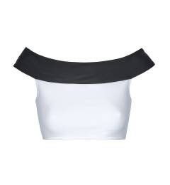 Cropped top ombro a ombro Soutien White And Black