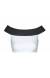 Cropped top ombro a ombro Soutien White And Black
