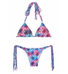 Conjunto de biquini com franjas Tiejean Boho