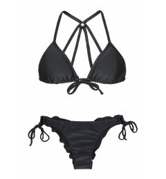 Biquni ripple com strappy Tiras Costas