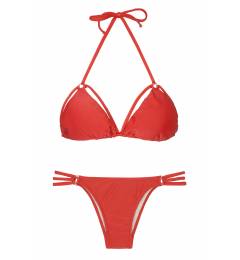 Biquni strappy vermelho Tiras Trio Red