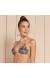 Top cortininha frufru estampa pena Soutien Antilhes
