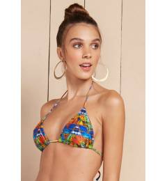 Top cortininha frufru estampa pena Soutien Antilhes