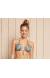 Top cortininha multicolorido lacinho frente Soutien Caribe Nago