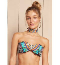 Top frufru tomara que caia multicolorido Soutien Garota De Ipanema