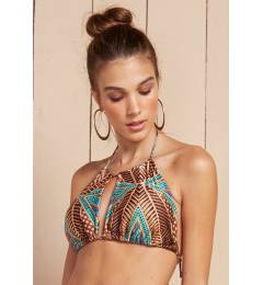 Cropped decote estampa geometrica Soutien Glacial