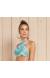 Cropped esportivo estampa azul Soutien Lua Cheia