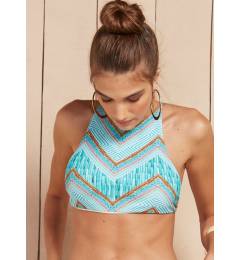 Cropped esportivo estampa azul Soutien Lua Cheia
