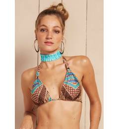 Top cortinao regulavel estampa geometrica Soutien New Pacifico