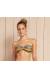 Top tomara que caia mix de estampa detalhe dourado Soutien Omega