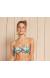 Top tomara que caia floral frufru Soutien Sereia