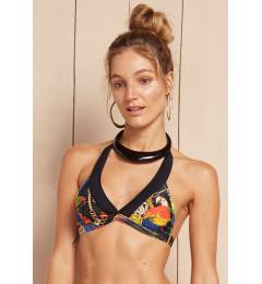 Top fixo estampado faixa preta Soutien Sina