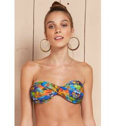 Top tomara que caia torcido estampado Soutien Super Beleza