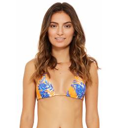 Top triangulo orange blue flower - Top Lollipop Solar
