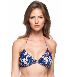 Top frufru floral azul Soutien Cruzeiro Do Sul
