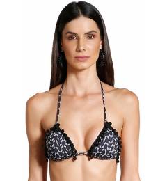 Top bicolor com pompom Top Pom-pom Kruguer