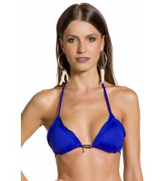 Top triangulo frufru Top Sophia Cobalt