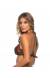 Top push up color Soutien Coral Preto