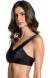 Cropped detalhe v preto liso Top Cropped Noite Escura