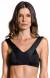 Cropped detalhe v preto liso Top Cropped Noite Escura
