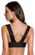 Cropped detalhe v preto liso Top Cropped Noite Escura