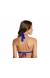 Top meia ta�a azul liso - Top Plissado Cobalt
