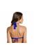 Top meia ta�a azul liso - Top Plissado Cobalt
