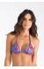 Top cortininha estampado com transparencia Top Rosa Marinha