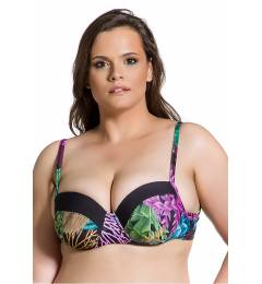 Top meia ta�a plus detalhe preto - Top Simples Plantas Plus