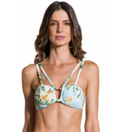 Cropped strappy florido - Top Strappy Manh