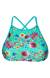 Crop top azul estampado Soutien Bloom Cropped