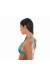 Crop top azul estampado Soutien Bloom Cropped