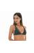 Top triangulo cortinao preto floral Soutien Bordado Cortinao