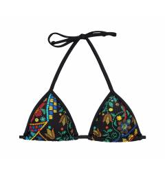 Top triangulo estampa bordado Soutien bordado micro