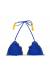 Top frufru triangulo color Soutien Color Yellow Blue