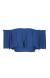 Top ombro a ombro babado azul Soutien Denim Babado