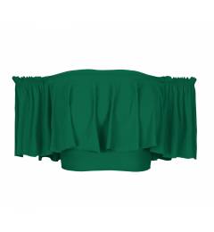 Top ombro a ombro babado verde Soutien Mandacaru Babado