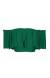 Top ombro a ombro babado verde Soutien Mandacaru Babado