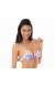 Top xadrez push up Soutien Plaid Tie