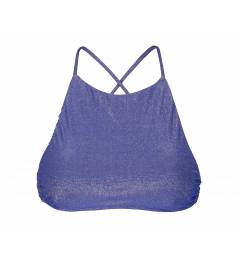 Top sport lurex day Soutien Radiante Azul Marinho Cropped