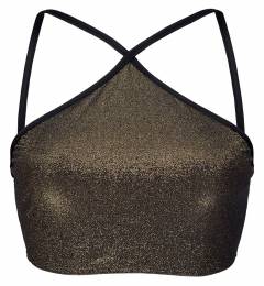 Top lurex preto Soutien Radiante Cropped Strappy