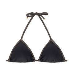 Triangulo tradicional lurex Soutien Radiante Preto Lacinho