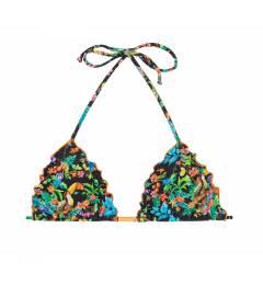 Top triangulo frufru fauna Soutien Reality Flower Frufru Orange