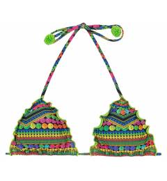 Top cortininha com pompom Soutien Tricotart Frufru