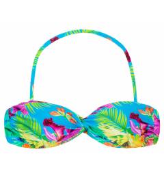 Top torcido tropical azul Soutien Tropical Blue Tomara Que Caia