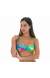Top torcido tropical azul Soutien Tropical Blue Tomara Que Caia