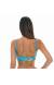 Top flora tropical azul sport Soutien Tropical Blue Neck