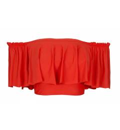 Top babado verao Soutien Urucum Babado