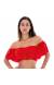 Top babado verao Soutien Urucum Babado